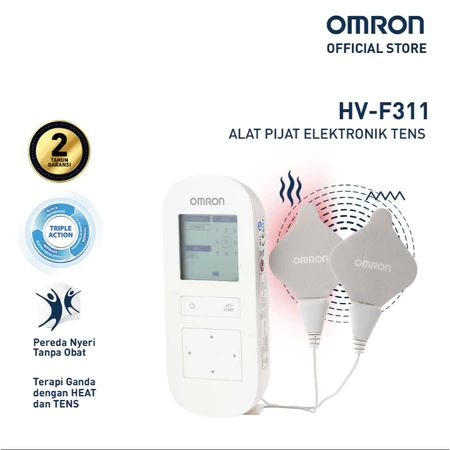 Omron Alat Pijat Terapi Badan Punggung Pintar Elektronik TENS HV-F311 Pulse Massager Ekonomis bisa dilakukan sendiri Omron Official Store