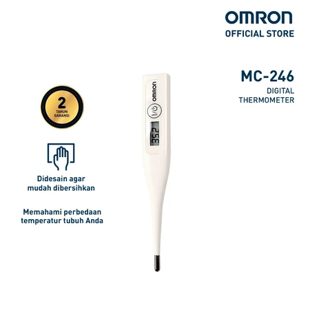 Omron Thermometer Meter Badan Digital MC-246 Ukur Suhu Badan Cepat Akurat Omron Store