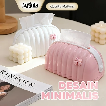 ANGOLA Kotak Tisu Mini Pouch Coquette D88 Tempat Tisu Bentuk Kerang Estetik / Tissue Box Minimalis Angola Store