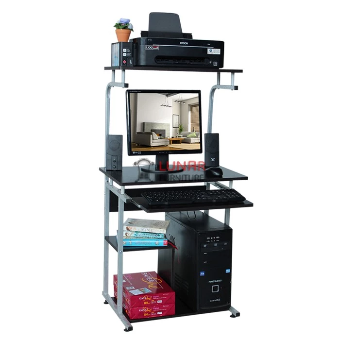 MEJA LAPTOP RAK KOMPUTER KAKI BESI HUGA 905 JTR Furnikita Store