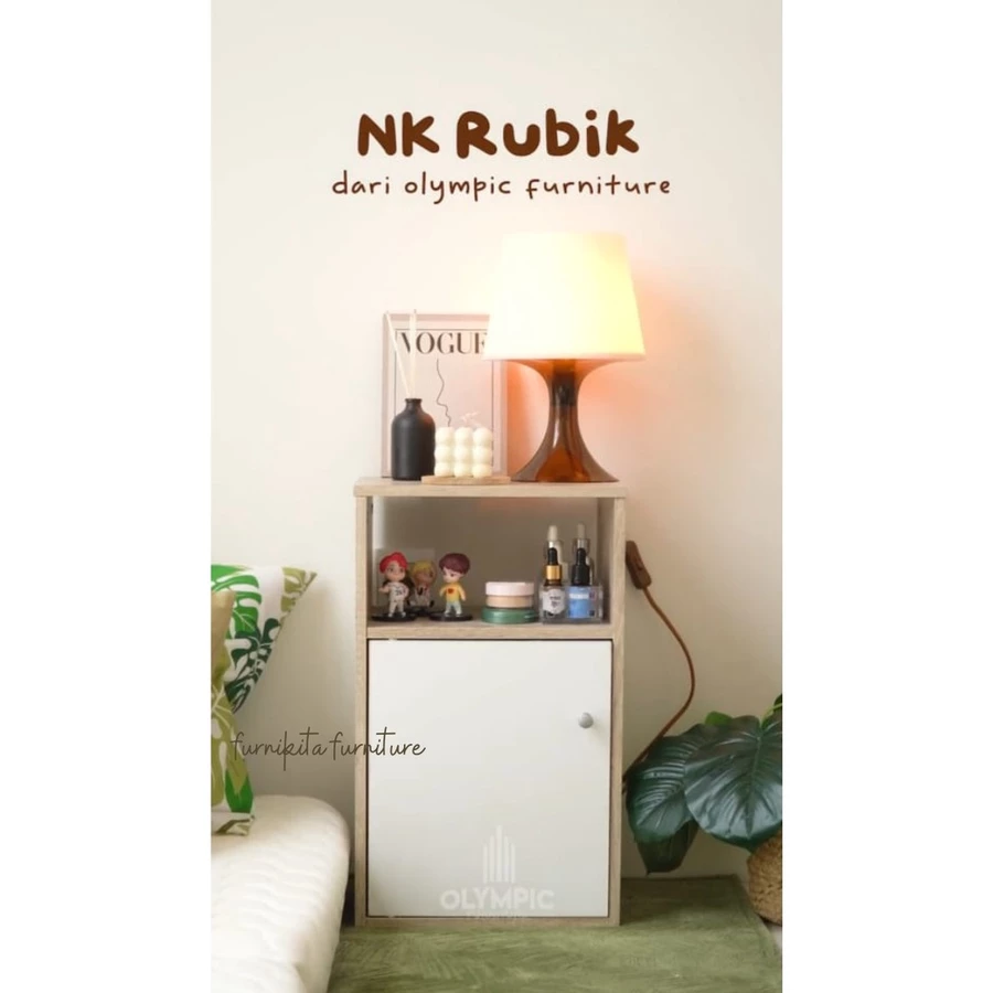 NAKAS OLYMPIC / BED SIDE TABLE / MEJA LAMPU TIDUR / RAK SERBAGUNA / NK RUBIK