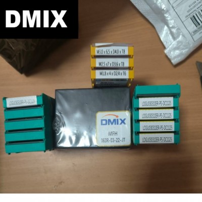 Jual Sepaket Facemill cutter diameter 63 include Insert LOGU0303 ( High feed mill ) Merk DMIX