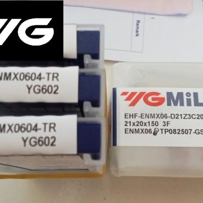 Sepaket Holder High feed Mill diameter 21mm include insert ENMX0604 Merk YG-1 korea