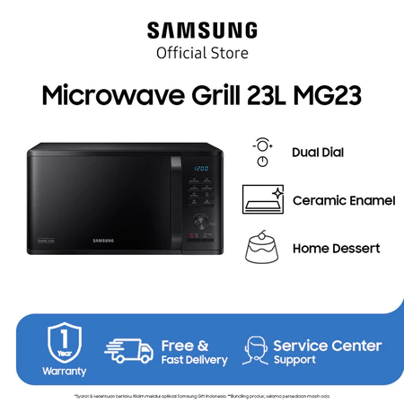 Samsung MG23K3505AK Microwave Grill 23 L Praktis Ekonomis Samsung Official Store