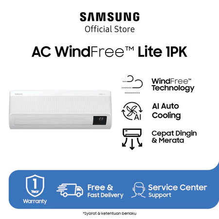 Samsung AC Air Conditioner WindFree™ Lite 1PK Wall-mounted Conditioner - AR10CYFAAWKNSE Samsung Official Store