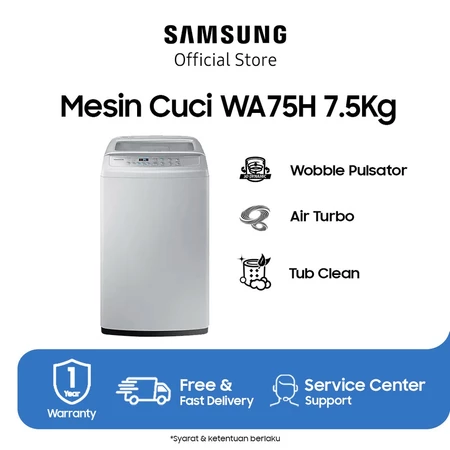 Samsung Mesin Cuci Top Loading 7.5 Kg WA75H4200SG Samsung Official Store