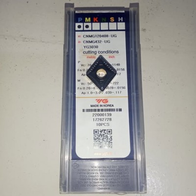 Jual Insert Bubut CNMG120408-UG YG3030 Merk YG-1 Korea