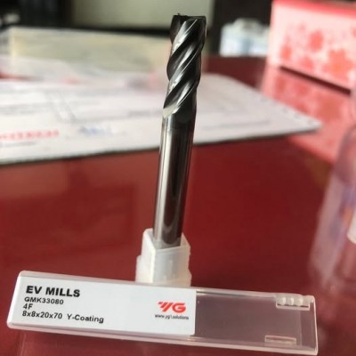 Endmill Carbide 4 flute Diameter 8mm ( EV Mills ) Merk YG-1 Korea