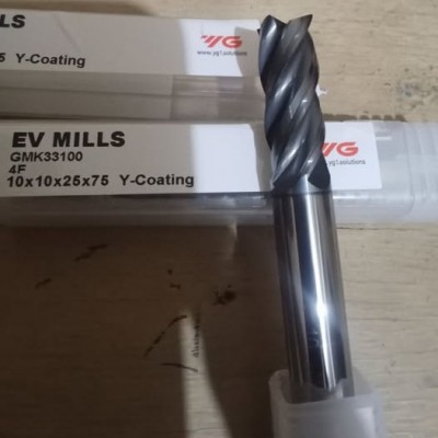 Endmill Carbide 4 flute diameter 10mm ( EV Mills Series ) Merk Yg-1 korea
