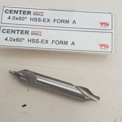 Bor Center atau Center Drill 4mm Merk YG-1 Korea