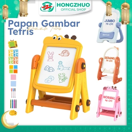Hongzhuo Drawing Board Papan Tulis Belajar Adjustable Premium Quality Bonus Magnet Learning Board Education dan Spidol