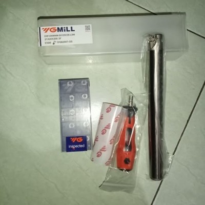 Jual Sepaket holder high feed mill diameter 21 include insert ENMX0604 Merk YG-1 Korea