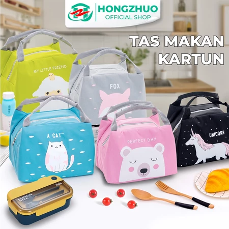Hongzhuo Tas Bekal Karakter Lunch Cooler Bag Salur Makanan Aluminium Kotak Makan Import