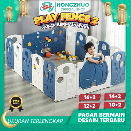 Hongzhuo Pagar Anak Pagar Bayi Baby Fence Play Fence Import Kokoh Bisa Dilipat Desain Terbaru High Quality Non Toxic