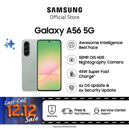 Samsung Galaxy A56 5G 12/256GB Awesome Light Olive 6,7 inch Exynos 1580 Samsung Official Store