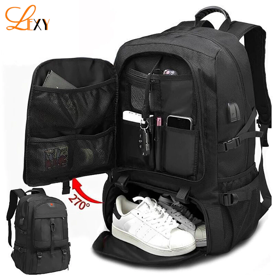 LEXY Tas Ransel Traveling Multifungsi Pria Luar Ruangan Tahan Air Tas Gunung 50-80Liter Lexy Official Store