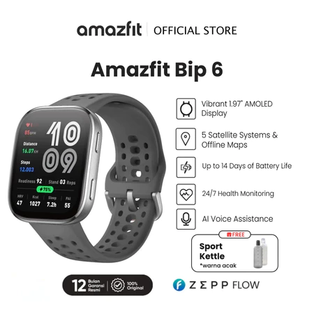 Amazfit Official Bip 6 Smart Watch 46mm AI Voice Assistance Maps with GPS 140 Sports Modes sport watch Amazfit Official Store