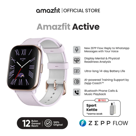 Amazfit Official Active 42mm Smartwatch 1.75" HD AMOLED DisplayGPS 120+ Sports Mode Amazfit Official Store