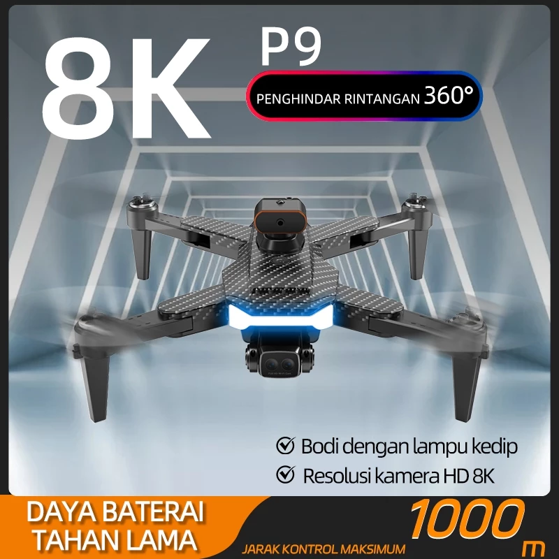 P9 Drone kamera jarak jauh fotografi udara profesional murah dual camera drone premium laki-laki pria ulang tahun kado hadiah