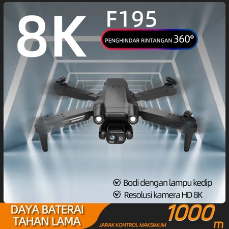 F195 Drone kamera jarak jauh fotografi udara profesional murah dual camera drone premium laki-laki pria ulang tahun kado hadiah