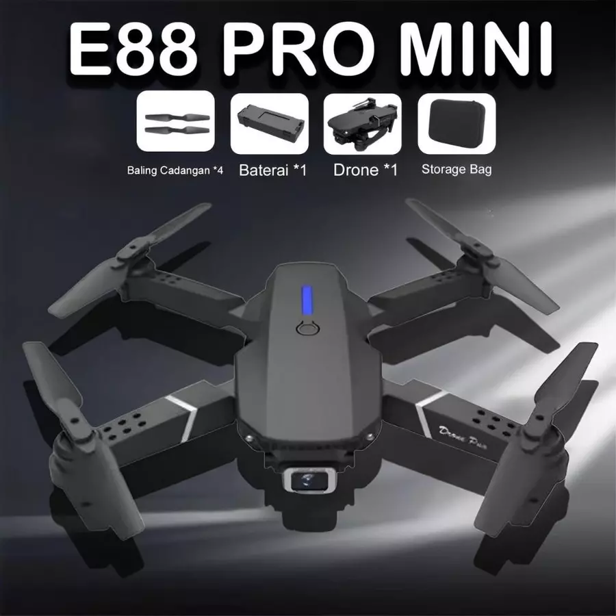 E88 Drone kamera jarak jauh fotografi udara profesional murah dual camera drone premium laki-laki pria ulang tahun kado hadiah