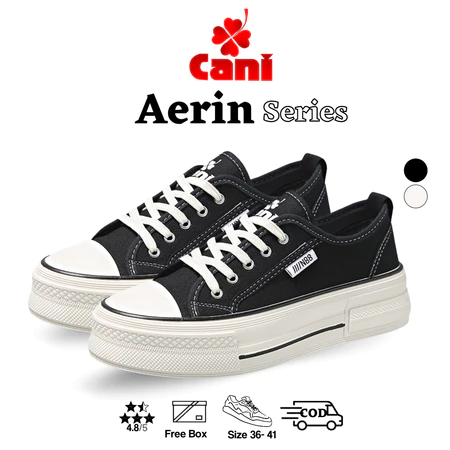 Cani Sepatu Wanita Kanvas Aerin Bertali kasual Fashion Korea 9178 "Free Box" (Size 36 - 41)
