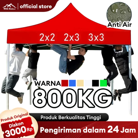 Tenda Jualan Lipat 3x3 Tenda Bazar Tenda Pameran Dagang Outdoor Tenda Gazebo 1300D WTHB Outdoor Official Store