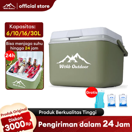 WTHB Outdoor Cooler Box Pendingin Kotak Beku Tetap Segar Wadah Serba Guna Tempat Penyimpanan Es Container Box Es