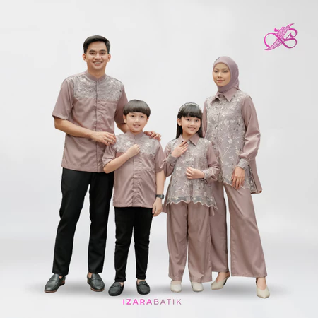 IZARABATIK - Family Set Arsanti Series - Raya Collection Setelan Baju Couple Sarimbit Keluarga Muslim Lebaran