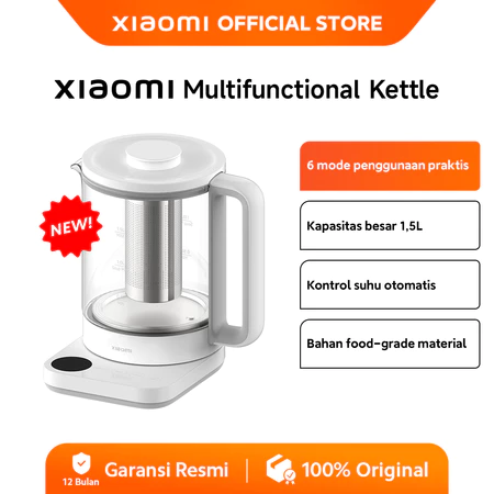 Xiaomi Multifunctional Kettle | 6 mode penggunaan praktis | kapasitas besar 1,5 L | Kontrol suhu otomatis | Bahan food-grade material Xiaomi Official Store