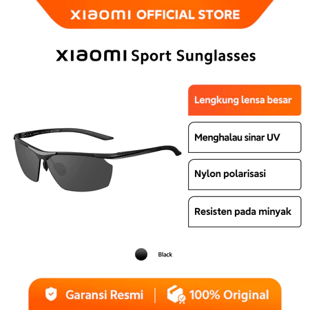 Xiaomi Sport Sunglasses | Lengkung Lensa Besar | Menghalau Sinar UV | Nylon Polarisasi | Resisten Minyak | Kacamata Olahraga Xiaomi Official Store