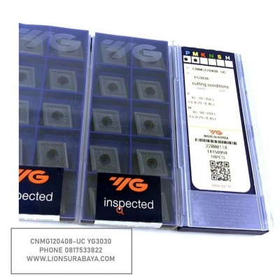 Jual insert bubut CNMG120408-UC YG3030 Merk YG-1 Korea