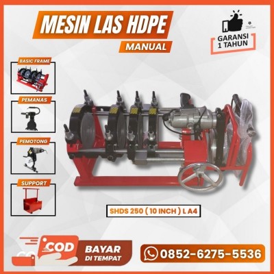 MESIN LAS PIPA HDPE 250 L A4 - MESIN JOINT PIPA HDPE 2 - 10 INCH ( 4 Clamp )