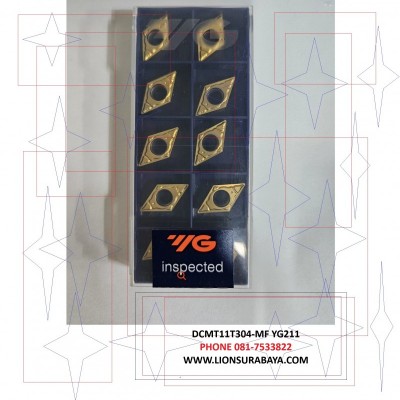 Jual insert bubut DCMT11T304-MF YG211 Merk YG-1