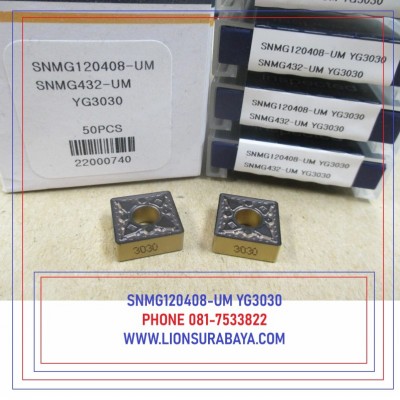 Jual insert bubut SNMG120408-UM YG3030 Merk YG-1