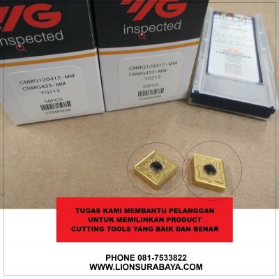 Jual insert bubut CNMG120412-MM YG213 Merk YG-1