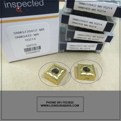 Jual insert bubut SNMG120412-MR YG214 Merk YG-1