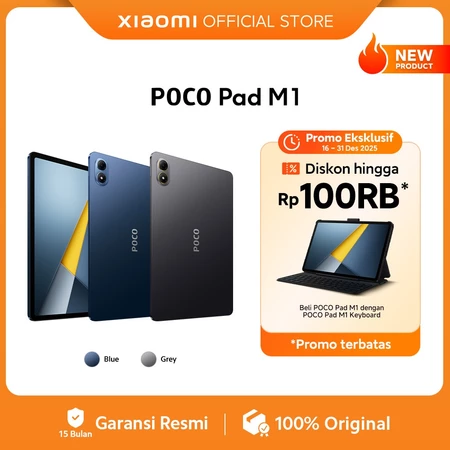 POCO Pad M1 (8GB/256GB) | Layar jernih 12.1" 2.5K | Snapdragon® 7s Gen 4 | Baterai jumbo 12000mAh (typ) | Quad speaker Xiaomi Official Store