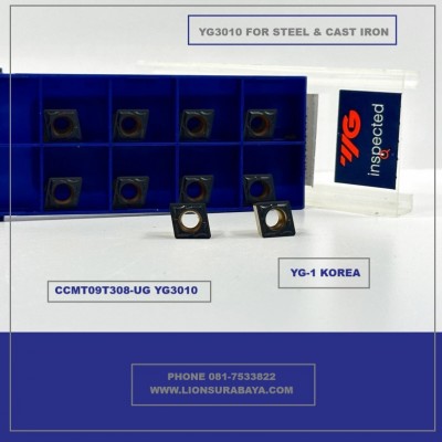 Jual insert bubut CCMT09T308-UG YG3010 Merk YG-1