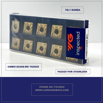 Jual insert bubut CNMG120408-MG YG2025 Merk YG-1