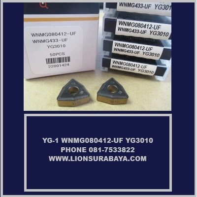 Jual insert bubut WNMG080412-UF YG3010 Merk YG-1