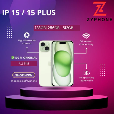 ZYPHONE lPHONE 15 PLUS / 15 512GB/256GB/128GB ORIGINAL LIKE NEW Bergaransi Cocok Tiktok Shopee Live Streaming Zyphone Iphone Store