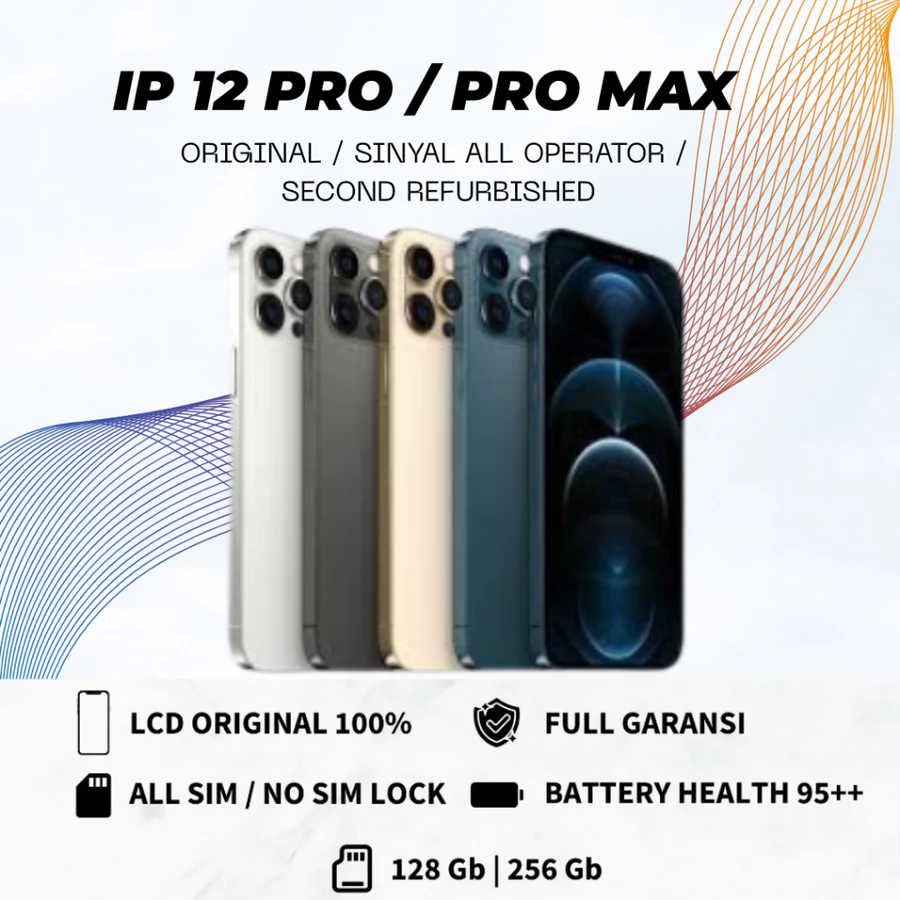 iPhone 12 Pro ex iBox Beacukai IMEI Permanen 100% Original Second Resmi FULLSET BC 128GB 256GB Garansi 1 Tahun Protech Id Store