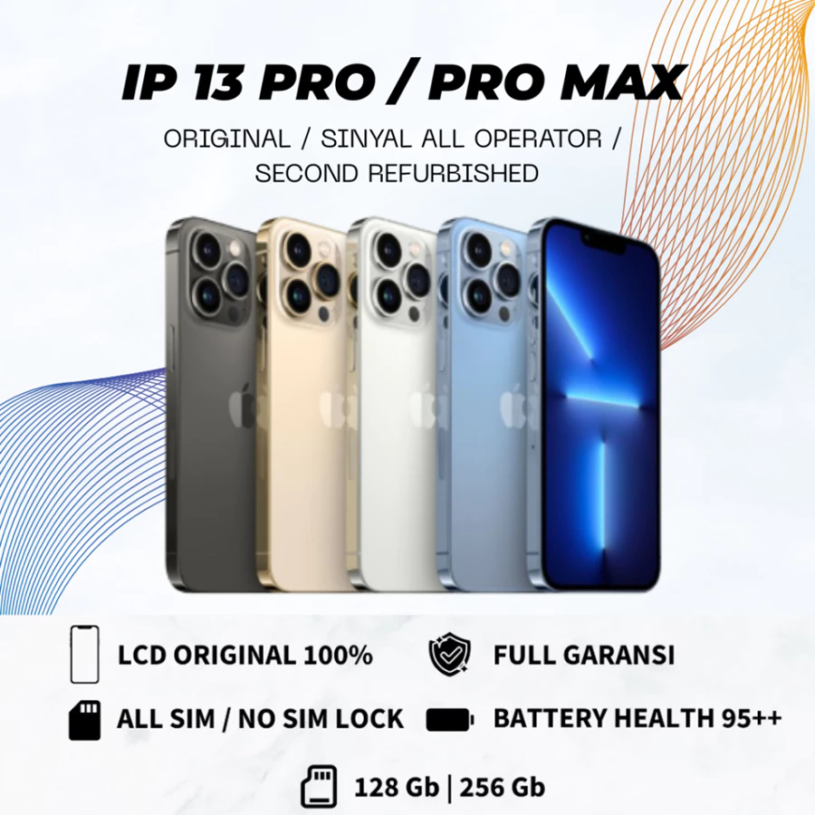 iPhone 13 Pro Max ex iBox Beacukai IMEI Permanen 100% Original Second iPhone FULLSET 128GB 256GB Garansi 1 Tahun Protech Id Store