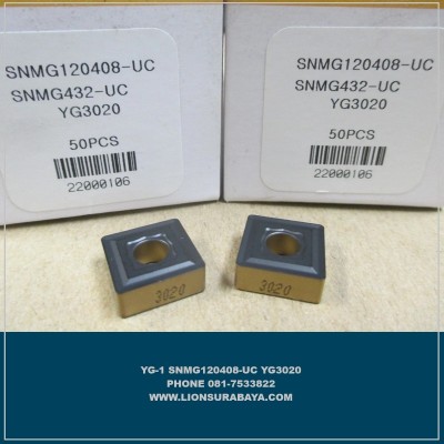 Jual insert bubut SNMG120408-UC YG3020 Merk YG-1