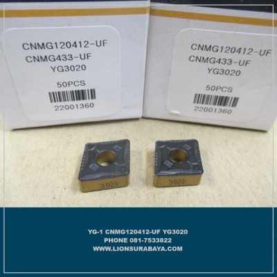 Jual insert bubut CNMG120412-UF YG3020 Merk YG-1