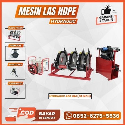 MESIN LAS PIPA HDPE 450 Hydraulic - MESIN JOINT PIPA HDPE 6 - 18 INCH