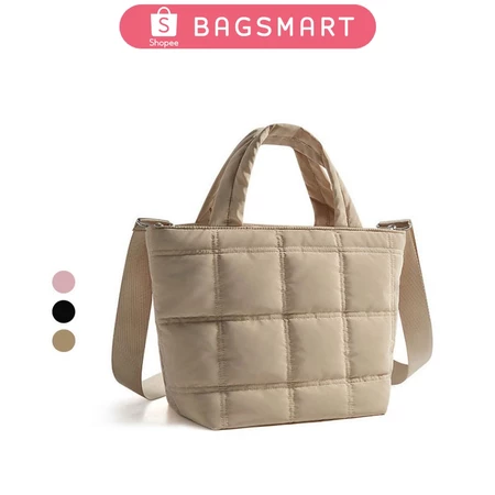 BAGSMART Mini Tas Selempang Wanita Shoulder Bag Quilted Puffer Sling Bag Adjustable Strap Travel Bagsmart Official Store
