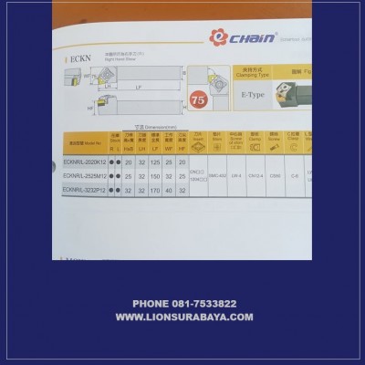 Jual Holder Bubut Luar ECKNR ( CNMG1204 ) Merk Echain