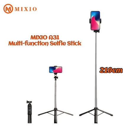 MIXIO A31 160CM Tongsis Bluetooth Selfie Stick Tripod Mixio Official Store